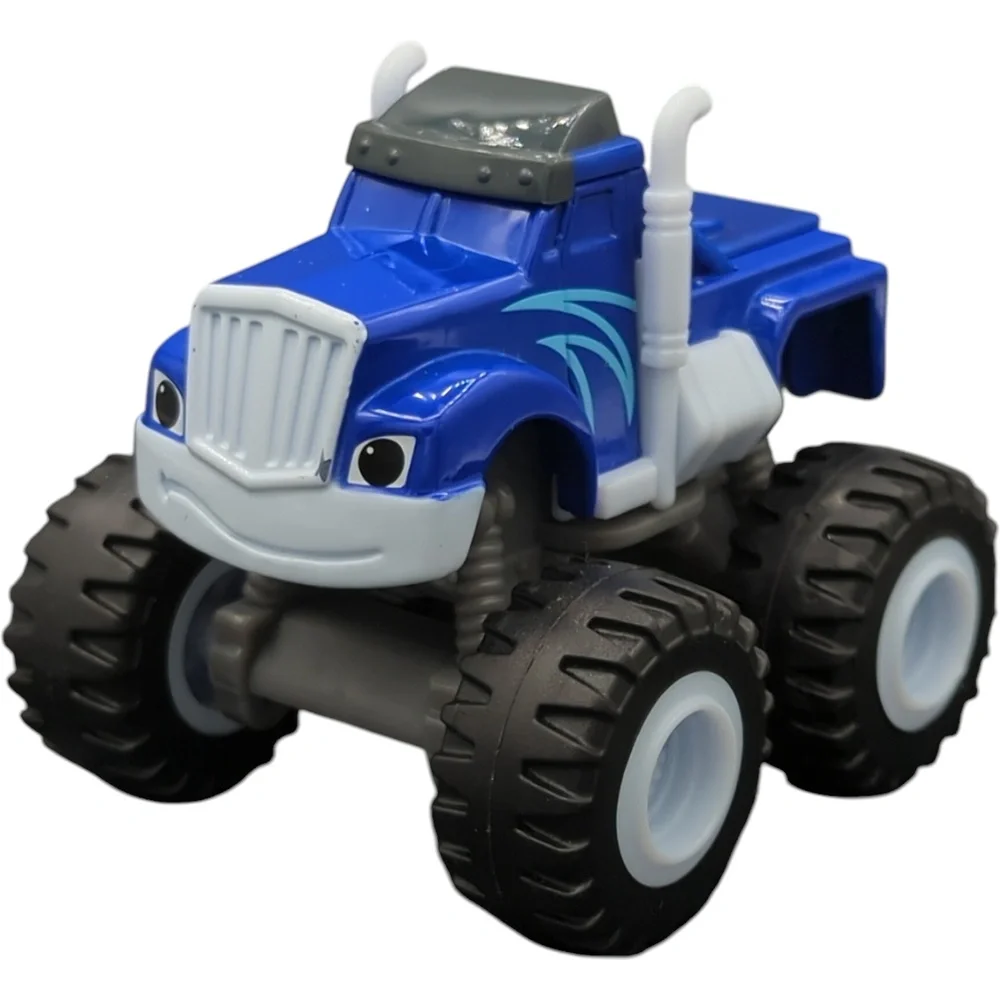 Crusher Blaze and The Monster Machines 2014 Truck Fisher Price Metallic Blue HTF